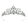thumbnail image 1 of Alloy Rhinestone Crown Decor Bride Elegant Crown Headdress Delicate Crown, 1 of 9
