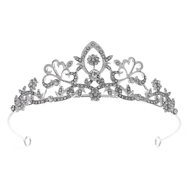 Alloy Rhinestone Crown Decor Bride Elegant Crown Headdress Delicate Crown