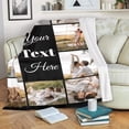 thumbnail image 3 of AISENIN Custom Blanket with Photo Text Collage Personalized 10 Photo Throw Blanket Using Your Own Pictures, Custom Christmas New Year Gifts for Mom Dad Family Sisters Friends Kids Couple 60*80inch, 3 of 5