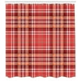 thumbnail image 3 of Ambesonne Checkered Shower Curtain, White Lines and Cells, 69"Wx75"L, Dark Coral Orange White, 3 of 3