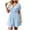 Light Blue#womens plus size rompers for summer, variant on Womens Romper Plus Size Summer Dressy Casual Short Sleeve Cute Rompers Flowy V Neck Empire Waist Short Jumpsuit Light Blue,XL