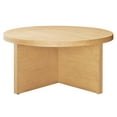 thumbnail image 2 of Modway Silas Round Wood Coffee Table in Natural, 2 of 8
