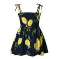 thumbnail image 6 of FLMEI Kids Baby Girls Spaghetti Strap Dresses Toddler Halter Beach Dress Baby Summer Cotton Sundress for Girls 1-6T, 6 of 7