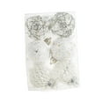 thumbnail image 2 of S SERENABLE 6Pcs Christmas Balls Ornaments Festival Wreath Xmas Tree Hanging Decorations Argent White, 2 of 8