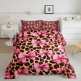 thumbnail image 2 of Manfei Giraffe Print Full Size Comforter Sets,Kawaii Bow Bowtie Bedding Comforter Set,Zoo Animal Bedding Sets,Lightweight Room Decoration Reversible,3 Pieces, 2 of 6