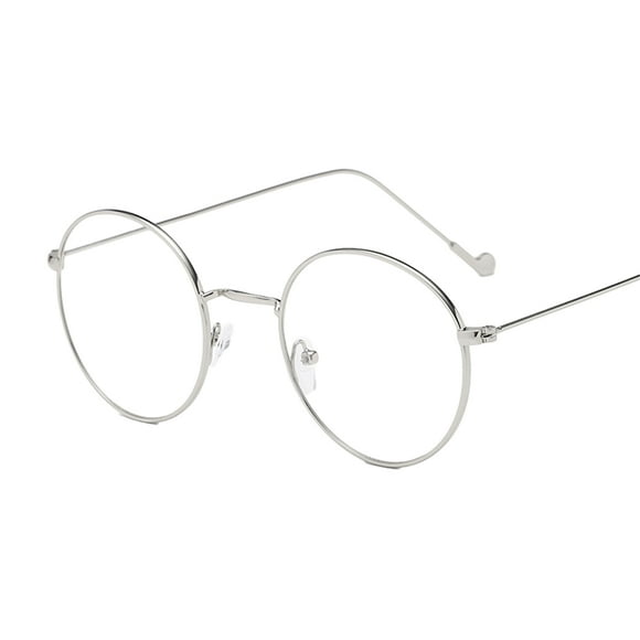 tssuouriy Metal Lightweight Frame Glasses With Anti Blue Light Lens Eyes With Style Available For Both Men Silver frame
