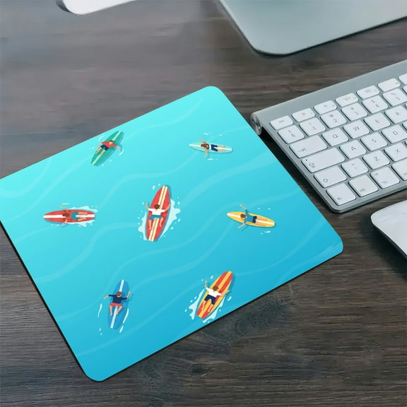 GooTPa 1210inch Overhead Surfer Lineup Diatom Mud Mouse Pad Personalized Hard Desk Mat with Non-Slip Base for Gaming and Office