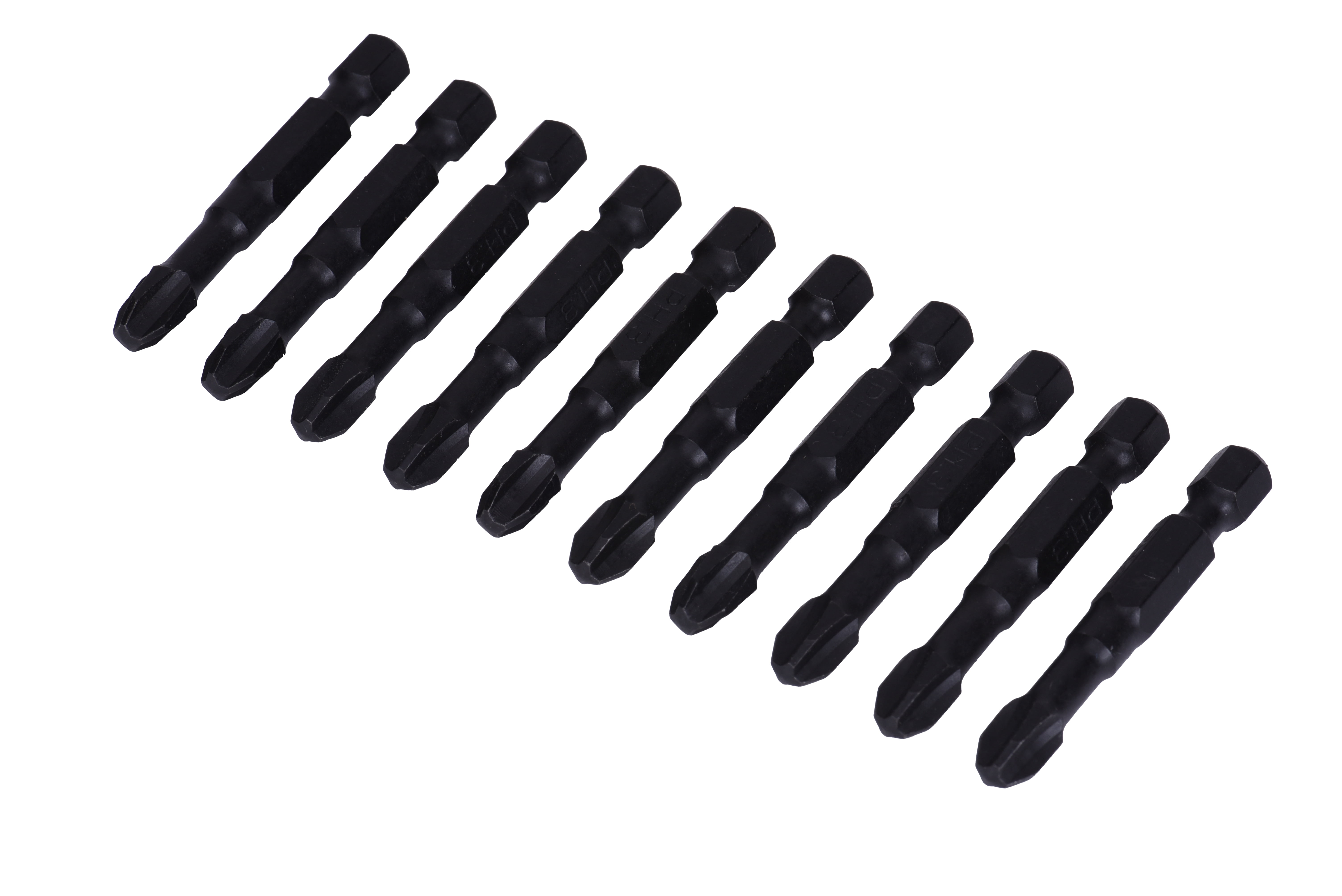 Century Drill & Tool 66983 Impact Screwdriver Bit #3 Phillips, 2", 10 Pack