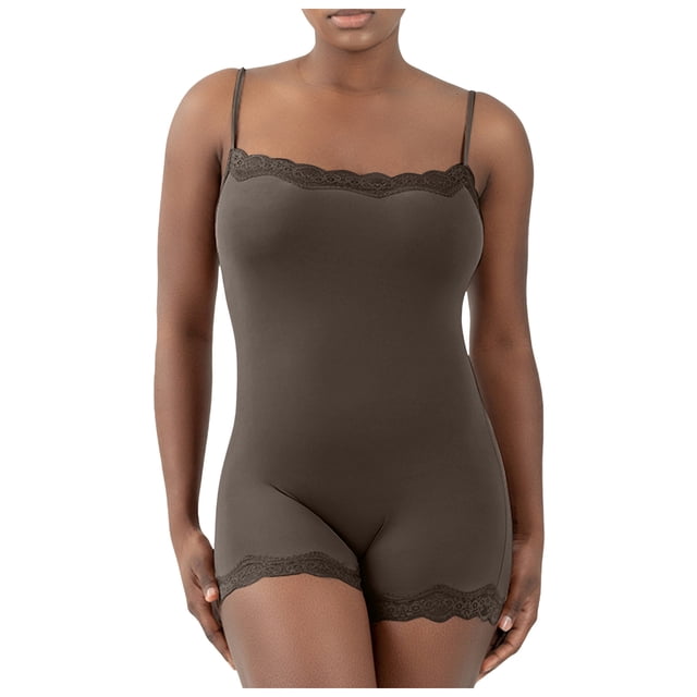 Combinaison Sans Manches en Dentelle Unie pour Femmes, Pantalon Slim