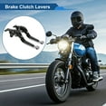 thumbnail image 2 of Short Long Brake Clutch Levers for Kawasaki ZX7R/ZX7RR 1989-2003 Adjustable Motorcycle Handlebar Brake Lever Aluminum Alloy Black Handle Titanium End, 2 of 6
