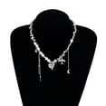 thumbnail image 4 of Osdhezcn Contemporary Asymmetric Heart Earrings Necklace Star Moon Theme for Any Occasion, 4 of 12