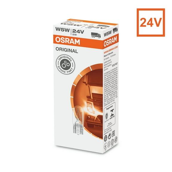 10-PK Osram 2845 W5W 24V ORIGINAL High-Performance Bulb for Trucks and Buses