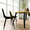 thumbnail image 2 of Homy Casa Modern Rectangular 5-Piece Dining Set for Dining Room, Faux Wood Table with 4 Upholstered Chairs, 2 of 12