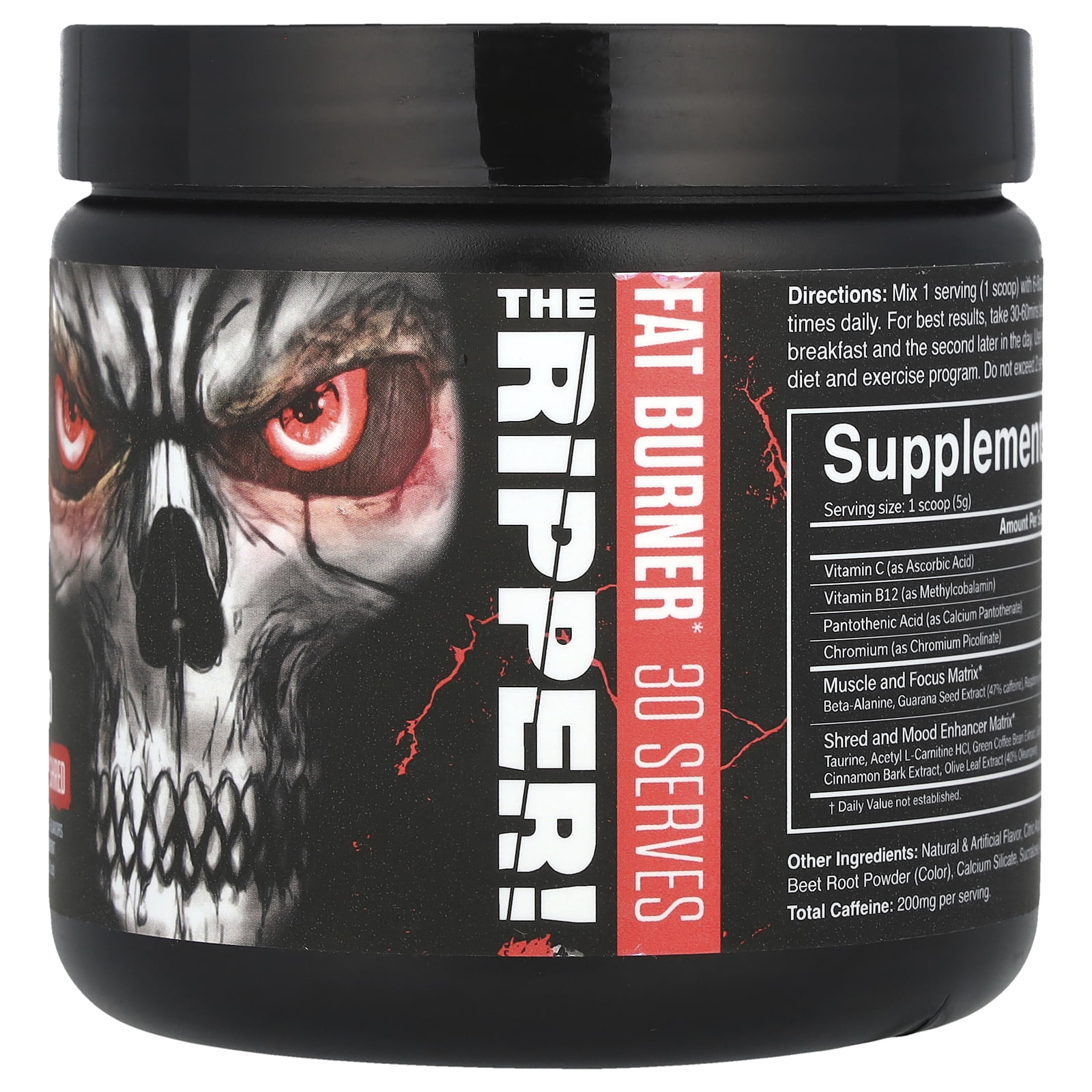 JNX Sports® The Ripper! Fat Burner Weight Loss Formula Men & Women Strawberry Shred 30 Serves