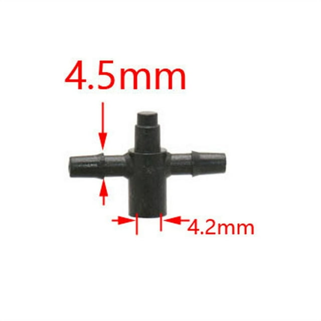 1/8" Arrow Dropper Cross Water Splitter 3/5 Drip Arrow tee Connector 2/4-Way Emitter Irrigation System For Potted Plant 20set ,Leak-Proof