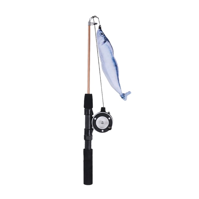 Guardoinrt Plastic Turn Playtime Into Interactive Adventure Fishing Rod Cat Toy Easy To Cat Fishing Rod Toy saury