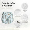 thumbnail image 4 of Balery Winter Wonderland Light Blue Pantalones cortos deportivos para mujer con forro y dos bolsillos, elásticos, para entrenamiento, gimnasio, yoga-X-Large, 4 of 7