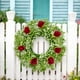 thumbnail image 1 of Corona de Puerta Floral, Rosas Artificiales y Gypsophila, Guirnalda de Follaje Falso con Diámetro de 35 cm para Decoración de Pared Interior o Exterior, 1 of 7