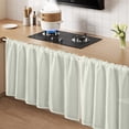 thumbnail image 4 of Roiihwy Cabinet Curtains Sink Skirt for Bathroom, Dust Proof Short Curtains for Kitchen Shelves Wall Panel Hanging Doorway Closet Storage Room, Dishwasher Curtain Cover, White, 4 of 6