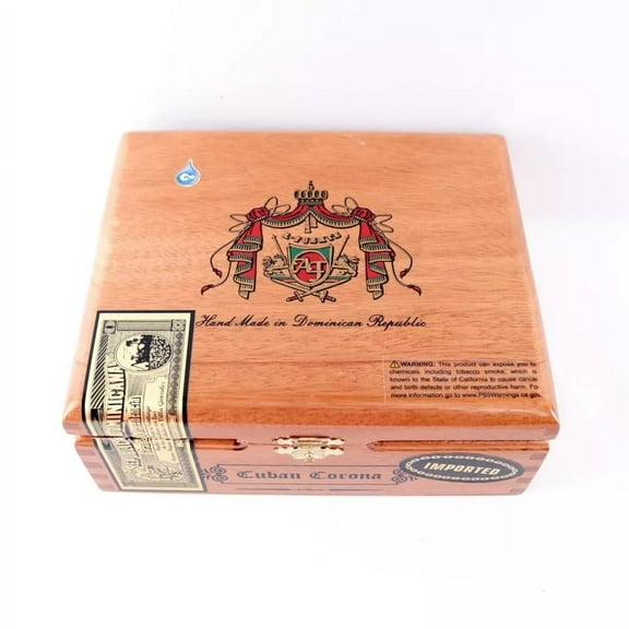 A. Fuente Cubano Corona Empty Wood Cigar Box 7" x 6" x 2.75"