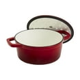 thumbnail image 4 of Smith & Clark 3-Quart Enameled Cast Iron Dutch Oven Round Pot with Lid, Red, 4 of 8