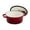 Red, variant on Smith & Clark 5-Quart Enameled Cast Iron Dutch Oven Round Pot with Lid, White