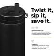 thumbnail image 4 of Botella de agua aislante Klean Kanteen TKWide 591 ml, negra, 4 of 7