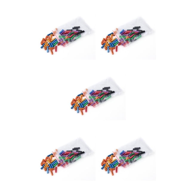 Toystoory Paquete de 50 cables de freno para bicicleta de montaña, tapas traseras, extremos de línea de cambio de repuesto Type5 NO5