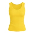 thumbnail image 5 of FAIWAD Ribbed Tank Tops for Women Scoop Neck Sleeveless Tops Summer Slim Fitted Stretch Shirts, 5 of 7
