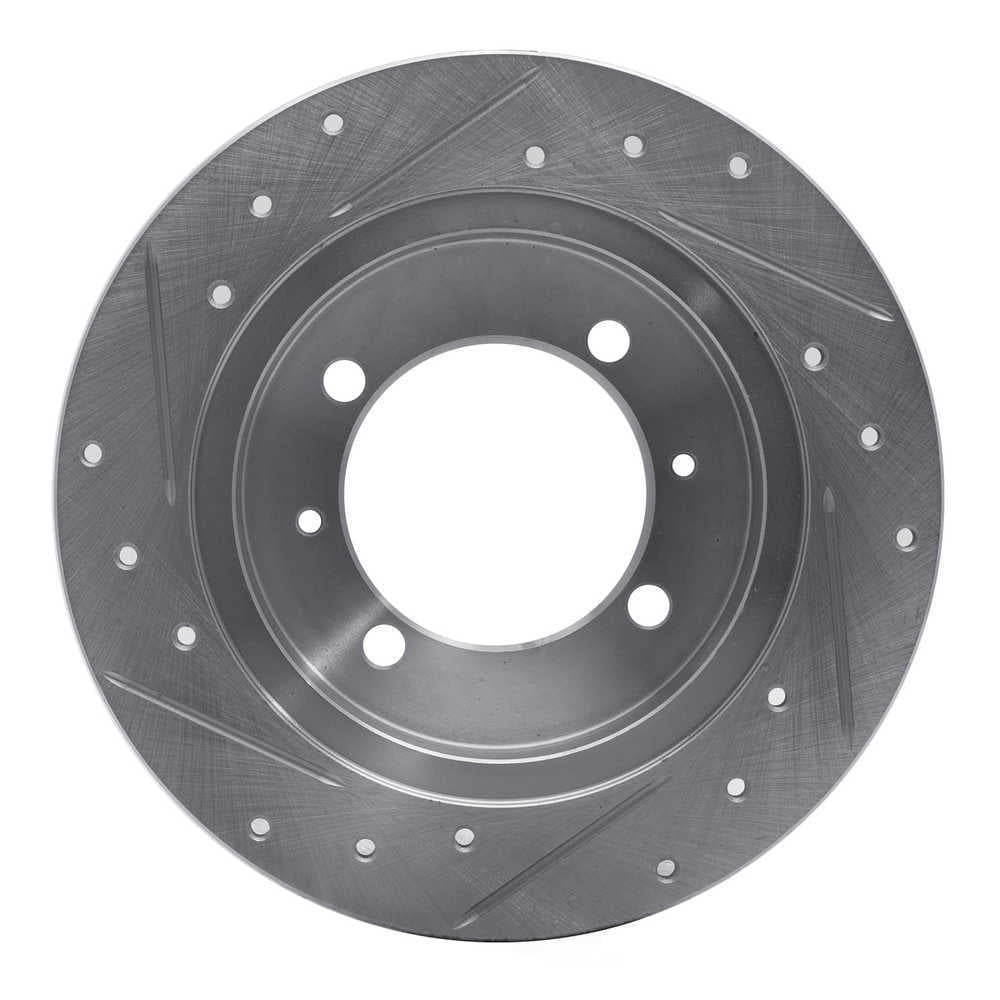 Dynamic Friction Company 631-27027R DFC Brake Rotor - Drilled And Slotted - Silver