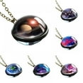 thumbnail image 7 of Planets Necklace Pendent Double-Sided Glass Ball Universe Galaxy Solar System Star Necklace, 7 of 7