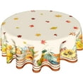 thumbnail image 1 of Nappe Citrouille d'Automne Ronde 60 Pouces Action de Grâce Feuille d'Automne Nappe Lavable Tournesol Feuilles d'Érable Récolte Housse de Table Décorative pour Maison Cuisine Salle à Manger Intérieur Extérieur Fête Pique-Nique, 1 of 6