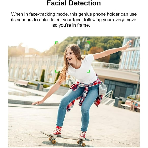 Robot Cameraman Auto Tracking Phone Holder - Auto Face Tracking Tripod for Iphone and Android | 360-Degree Face Tracking Phone Holder | Motion Sensing Phone Stand for Live Streaming, Vlogging