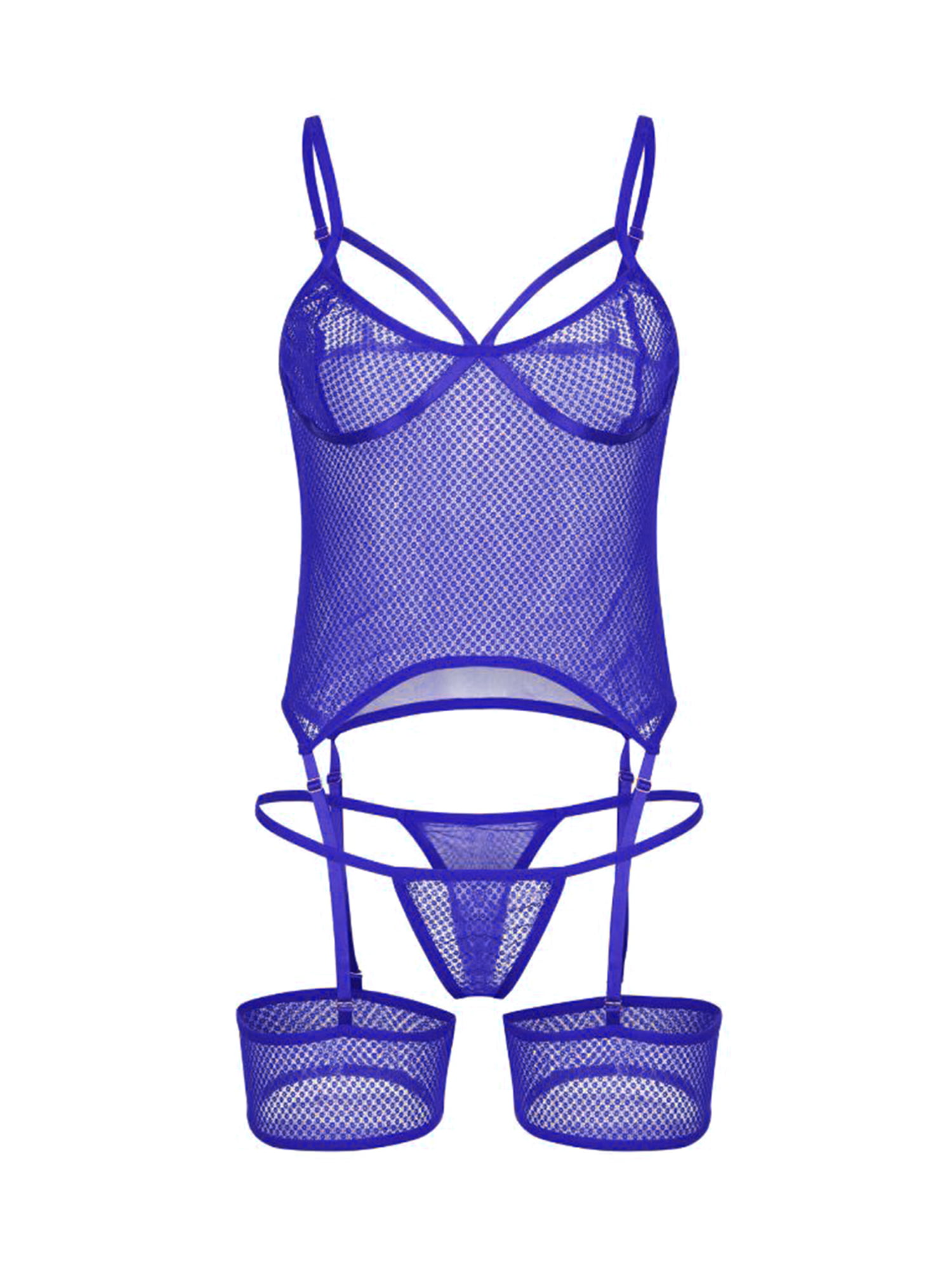Lopnt Mesh Bra Set Women's Bronzing Star Sexy Lingerie New Net Yarn  Perspective Three-point Underwear Bandage Hollow Suit - Bra & Brief Sets -  AliExpress