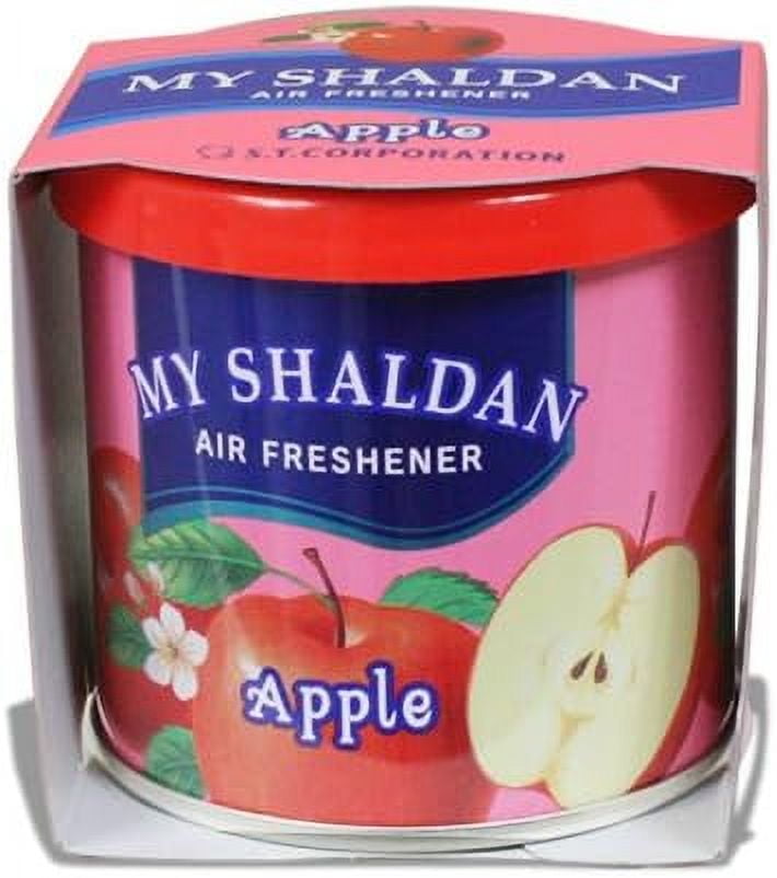 Pack of 6 My Shaldan Japanese Car Cup-Holder Natural Air Freshener Cans (Apple Scented)