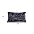 thumbnail image 3 of 24" Black Atlanta Nighttime Skyline Lumbar Decorative Pillow, 3 of 6