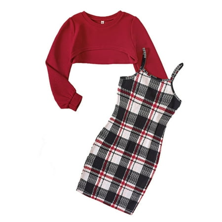 

Girl s 2 Piece Outfits Short Bodycon Dress And Crewneck Long Sleeve Crop Sweatshirts Skirt Set Baby Girls Christmas Outfits Long Sleeve Toddler Birthday Outfit 18 Month Halloween Costume Girl