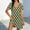 Army Green2, variant on Teyfeniy Trendy Dresses for Women Summer Printed Short Sleeve V Neck Midi Dress Casual Pleated Comfy Soft Fashion Flowy Loungewear Going out Outfits