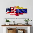 thumbnail image 2 of Elephant Stock America Venezuela Flags Wall Art - Horizontal Multi Panel Canvas - Living Room Wall Decor - Flags Multi Panel - Blue And Yellow Decor - 29" x 12", 2 of 4