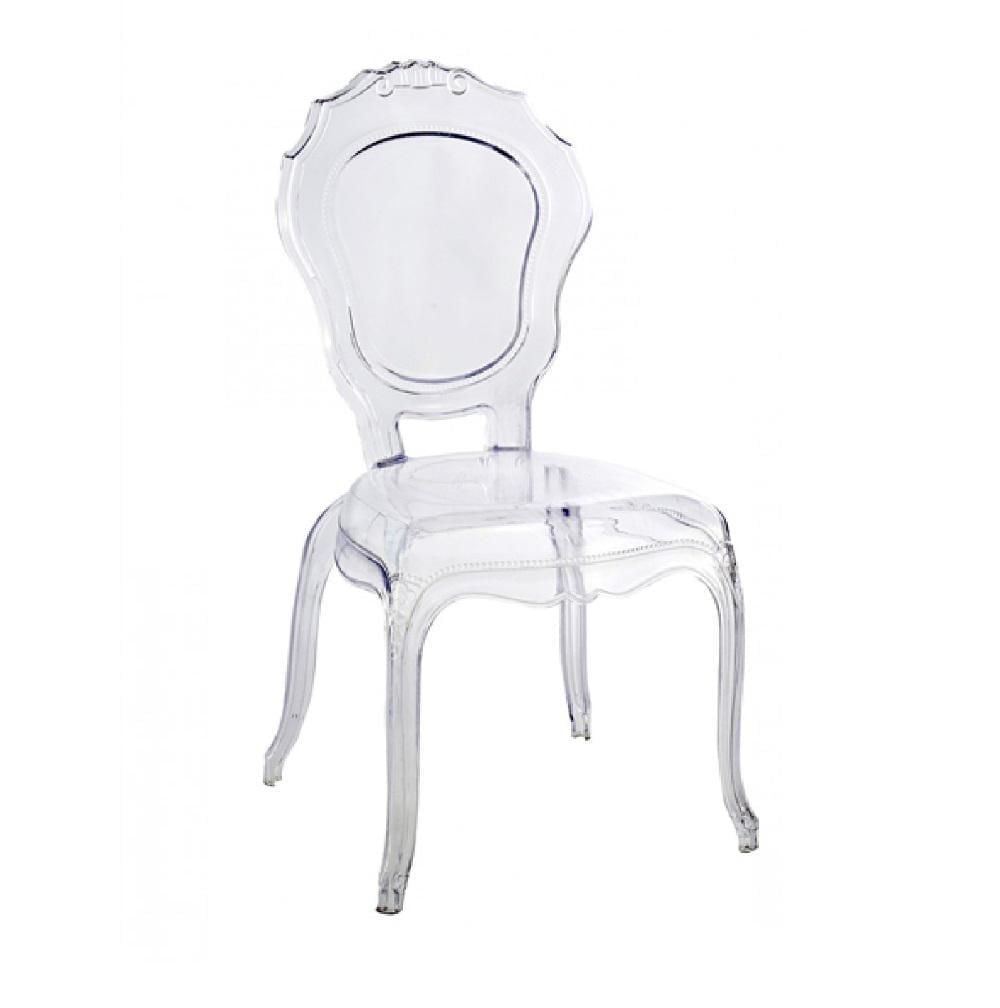 Chaise de salle à manger de style Princesa avec accoudoirs Take Me Home – Lot de 4 chaises en acrylique transparent, design transparent élégant pour les salles à manger modernes, les espaces contempor