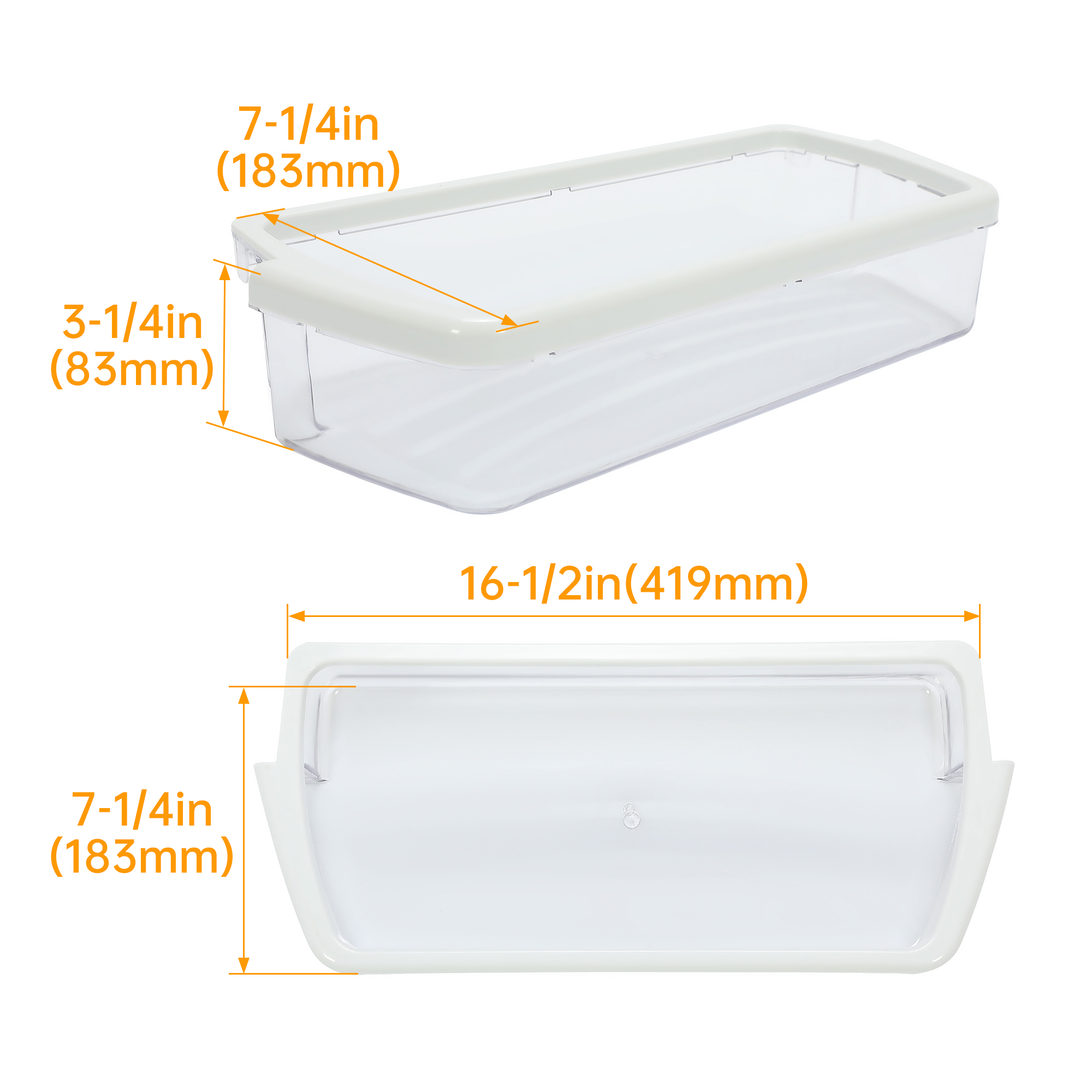 Kojem 3pcs Refrigerator Door Bin Shelf Compatible with Whirlpool Refrigerator W10321304