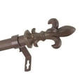 thumbnail image 3 of 1" Dia Faux Wood Curtain Rod 48-84 inch with Adrean Finials - Dark Walnut, 3 of 3