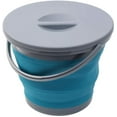 thumbnail image 1 of Collapsible Water Bucket with Locking Lid Multifunction Foldable Round Tub Water Pot Portable Water Pail Space Saving Water Container for RV, Camping, Marine, Outdoor Activities and Home (Blue), 1 of 4