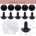 thumbnail image 2 of 100Pcs Spiral Solid Black Plastic Safety Eyes with 100Pcs Washers, Safety Eyes Crochet Crafts for Bear, Doll, Puppet, Plush Animal and DIY Craft, 2 of 9