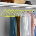 thumbnail image 5 of VECELO 60 Pack Velvet Non-Slip Heavy Duty Adult Hangers with 360° Swivel Hook, Ultra-Thin Space Saving Clothes Organizer for Coats Shirts Dresses Closet Storage-Yellow, 5 of 9