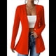 thumbnail image 1 of Chaqueta de Traje Informal de Oficina para Mujer, de Larga, con un Botón y Abertura Frontal, con Diseño de Gofre Gran Rojo L, 1 of 8