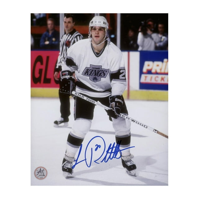 Luc Robitaille Photo 8x10 Action de Jeu des Los Angeles Kings Signée