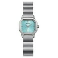 thumbnail image 3 of BERNY Small Silver Watches for Women, Dainty Minimalist Dress Watch with Square Dial, Vintage Stainless Steel Bracelet Watch, Waterproof, Ladies Luxury Gifts (Blue), 3 of 9
