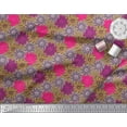 thumbnail image 2 of Soimoi Poly Georgette Fabric Flower Artistic Printed Craft Fabric by the Yard 42 Inch Wide, 2 of 3