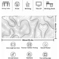 thumbnail image 2 of Topographic Map Mouse Pad XXL Extended Gaming Desk Pads Large White Contour Lines Mousepad Minimalism Full Desktop Mouse Mat with Non-Slip Rubber Base(Size:35.4x15.7in), 2 of 6